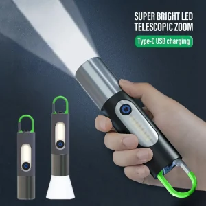 Portable And Rechargeable Waterproof Torch Flash Light - Digital Thunder LED