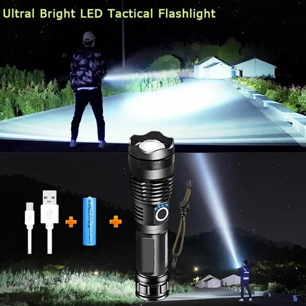 MULTI PURPOSE Zoom able Strong LED Torch Light - Ultra-Bright High Power Torch - Image 3