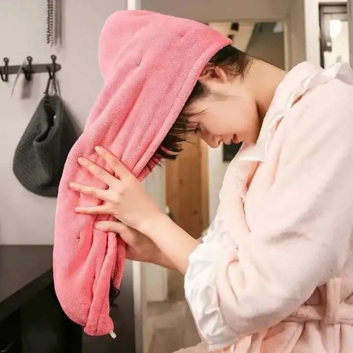 Dry Hooded Towel for Women - Super Absorbent Microfiber - Image 2