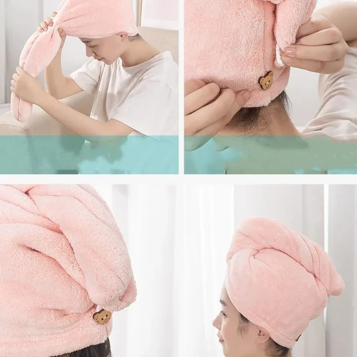 Dry Hooded Towel for Women - Super Absorbent Microfiber - Image 3