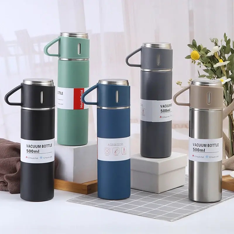 Premium Vacuum Flask Set (1 Flask + 2 Cups) - Image 5