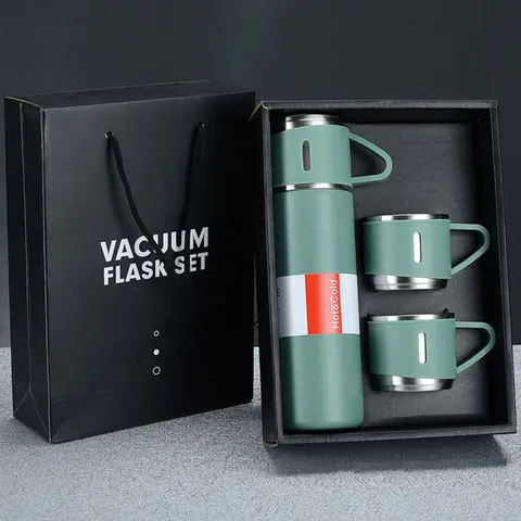 Premium Vacuum Flask Set (1 Flask + 2 Cups) - Image 6