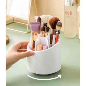 360' Rotary Cosmetic Brush Storage Bucket